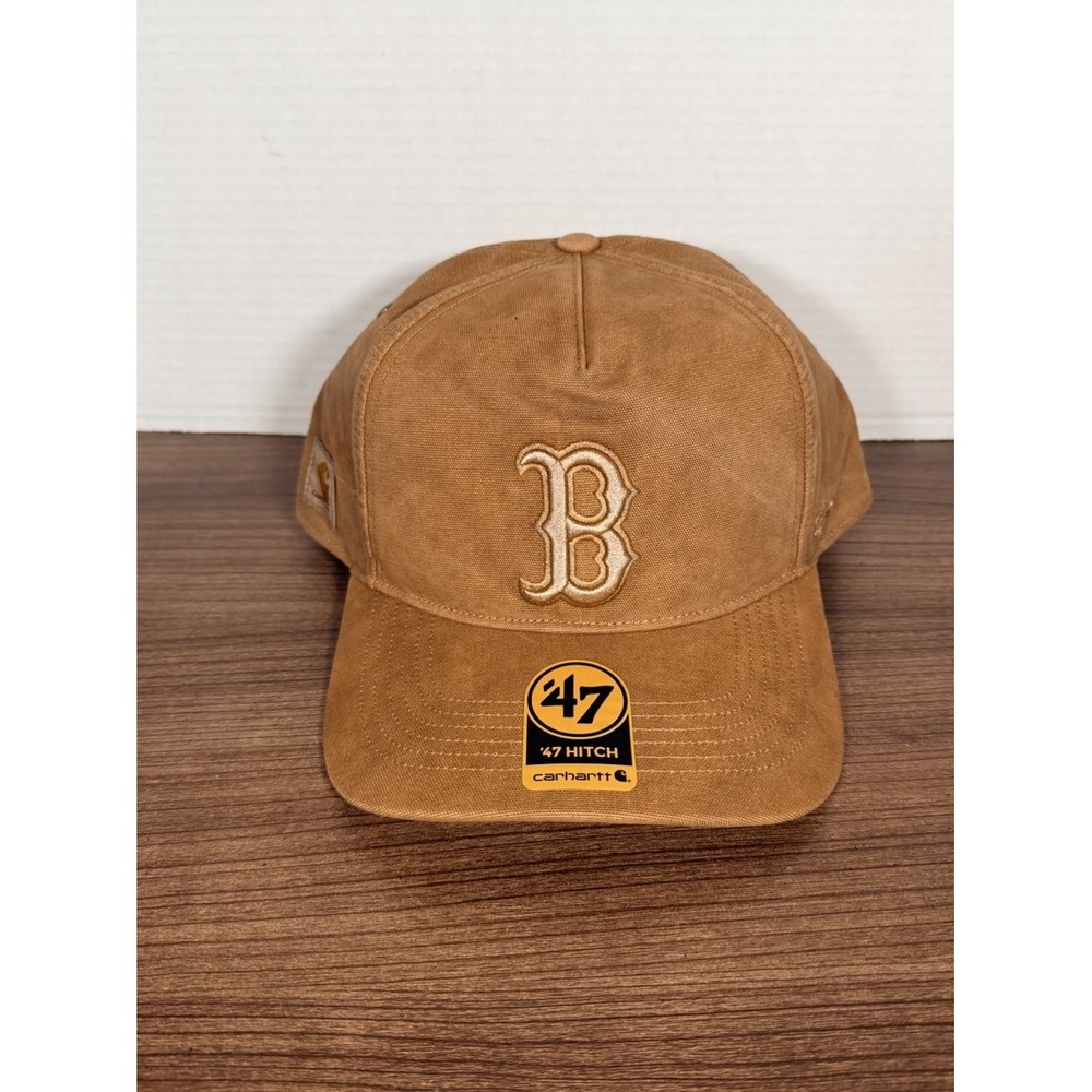 Carhartt 47 Brand Boston Red Sox Hat Mens OSFA Canvas Hitch Snapback MLB Cap NEW